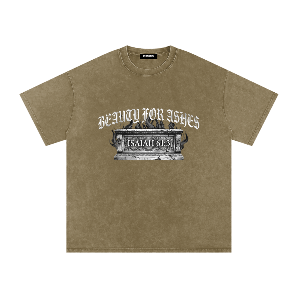 Snow Washed Oversized Cotton T-Shirt