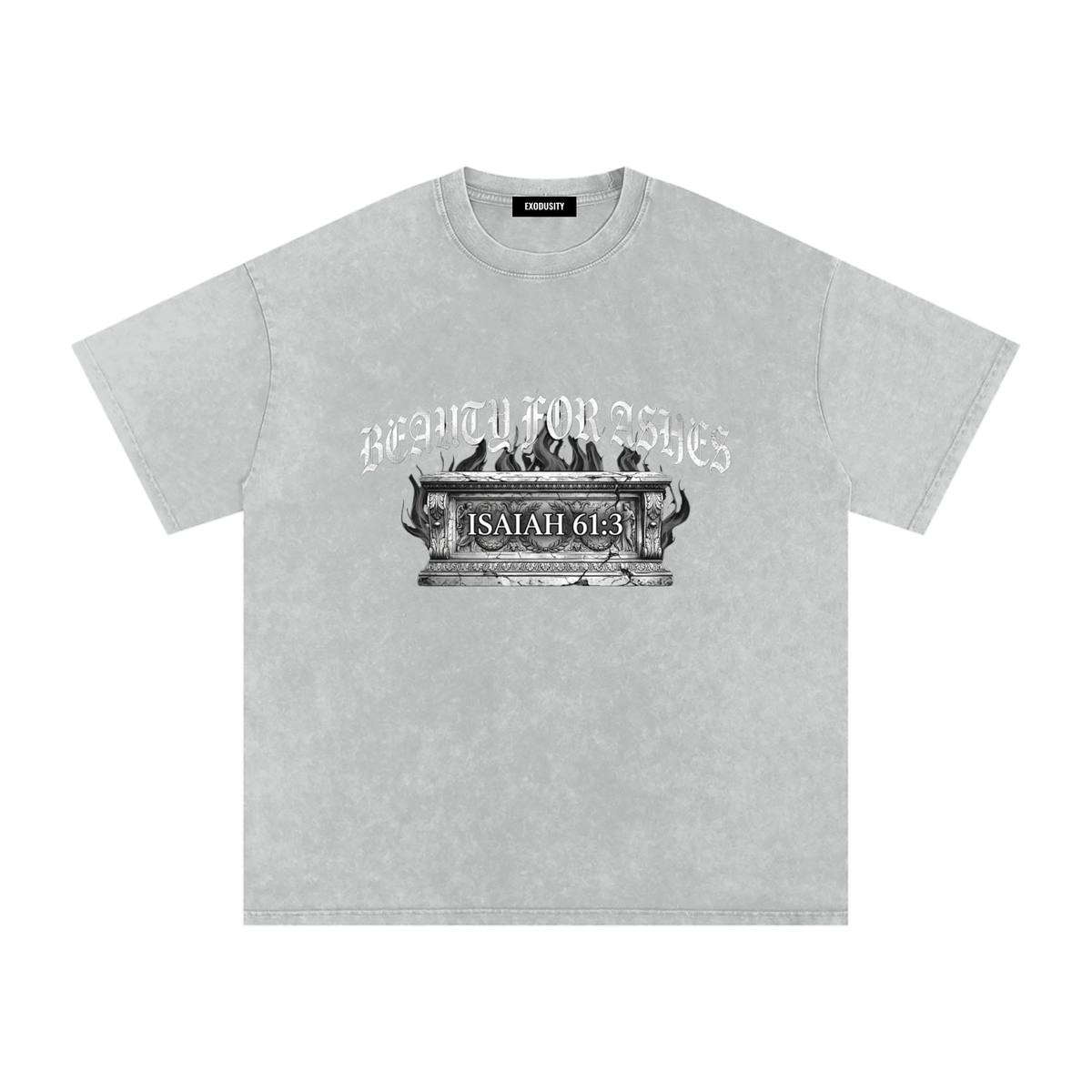 Snow Washed Oversized Cotton T-Shirt