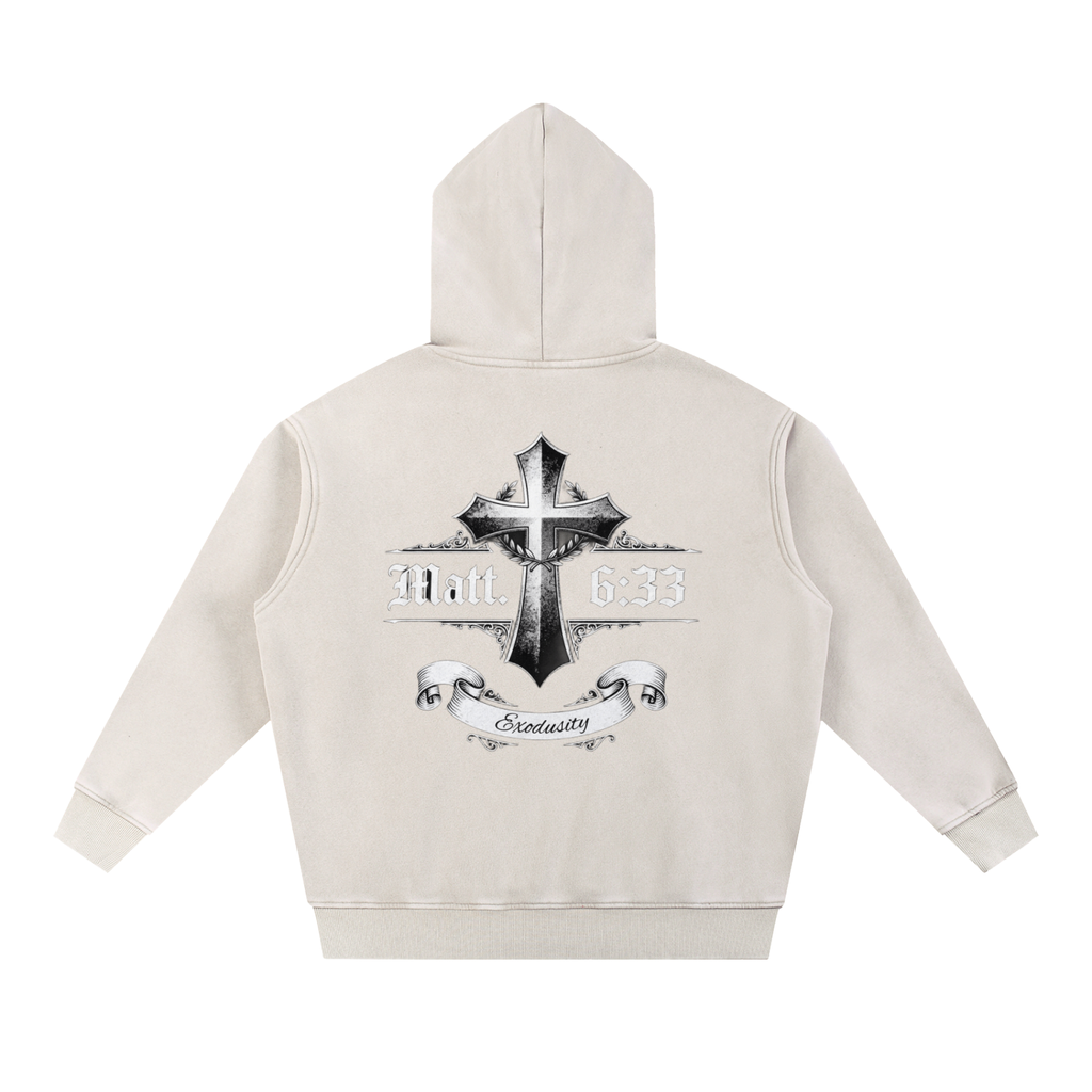 Snow Wash Fleece Oversize Hoodie