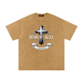 Snow Washed Oversized Cotton T-Shirt