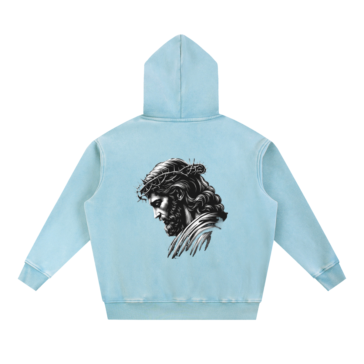 Snow Wash Fleece Oversize Hoodie