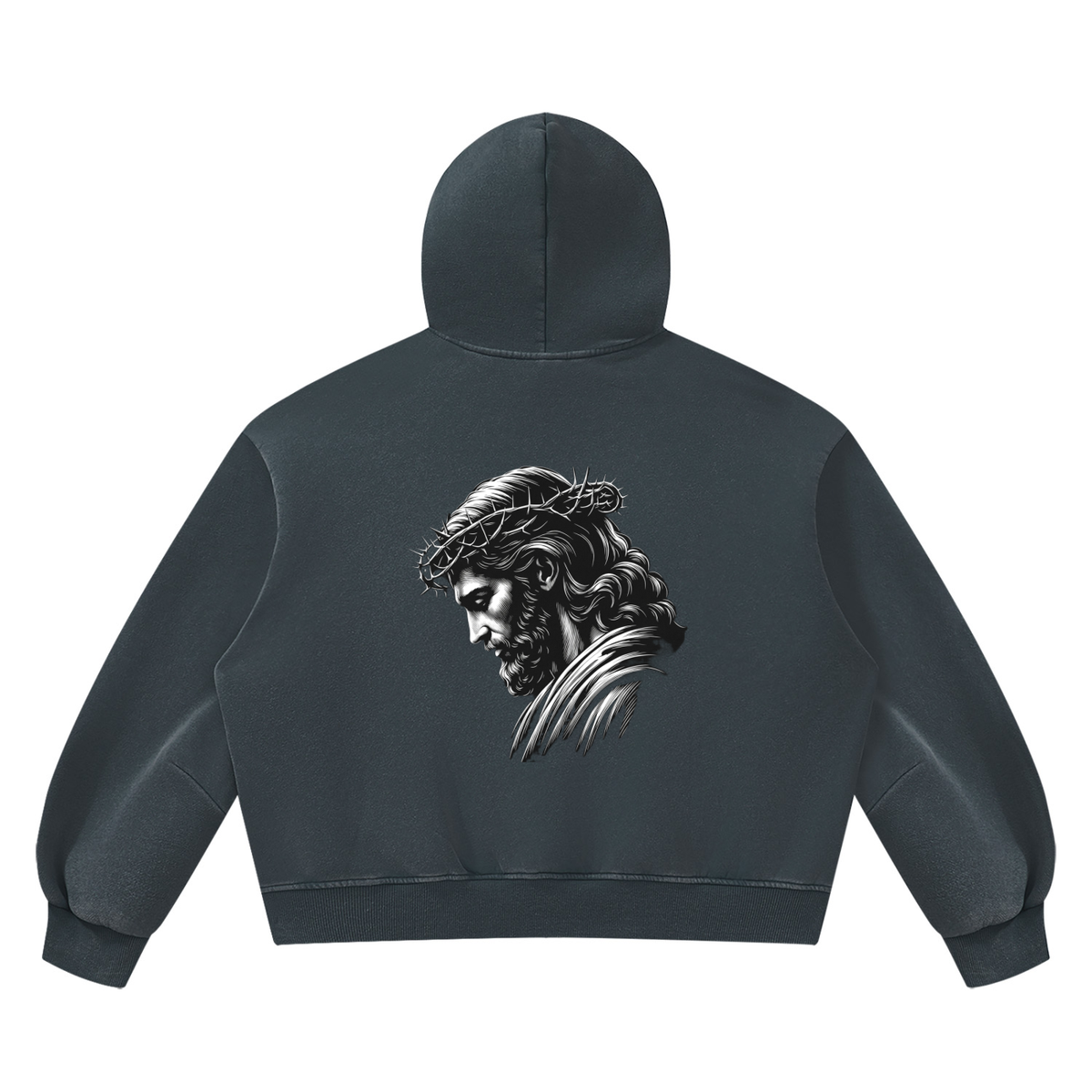 Unisex Vintage Wash Boxy Fleece Hoodie