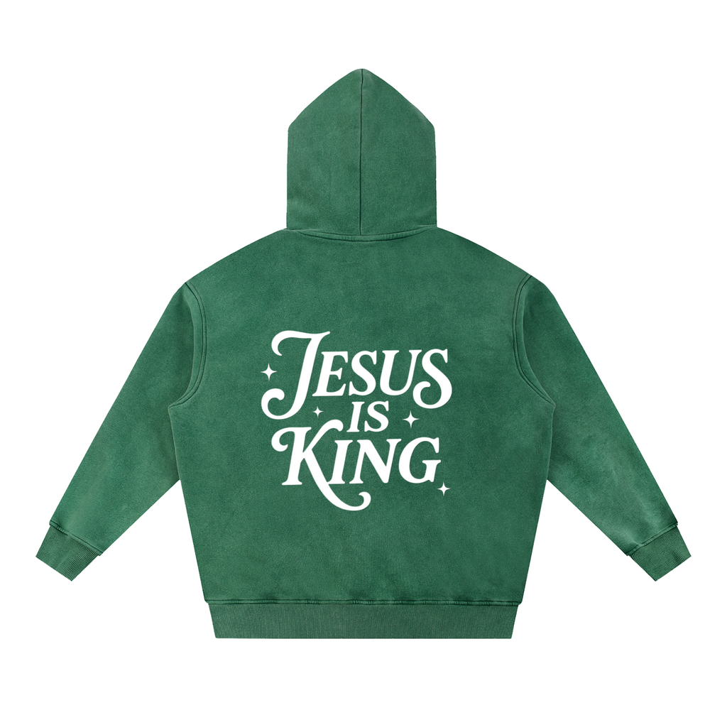 Snow Wash Fleece Oversize Hoodie