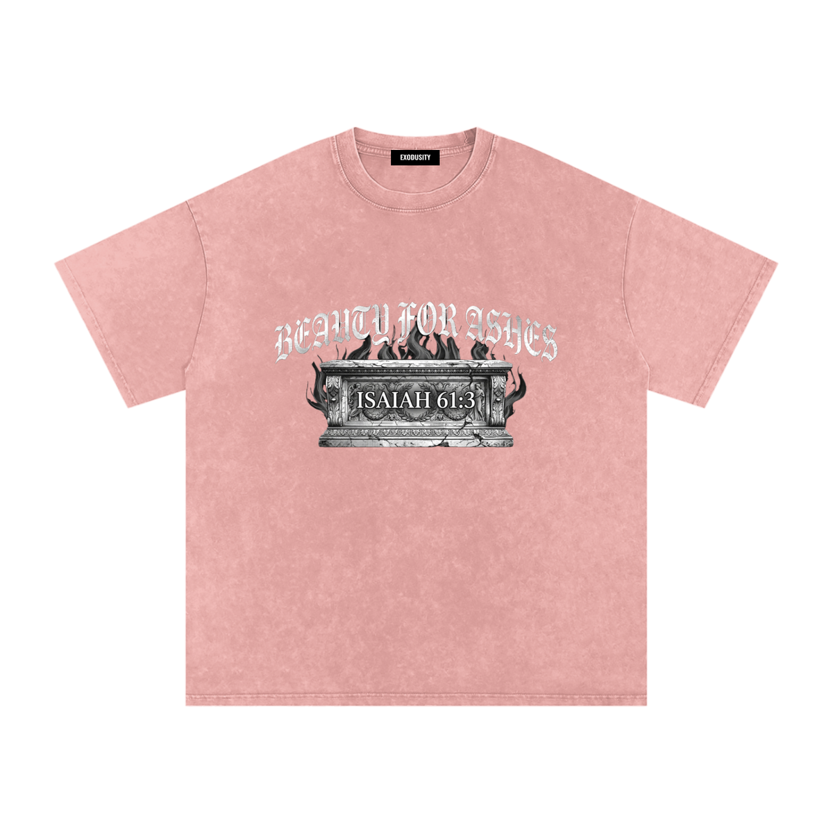 Snow Washed Oversized Cotton T-Shirt