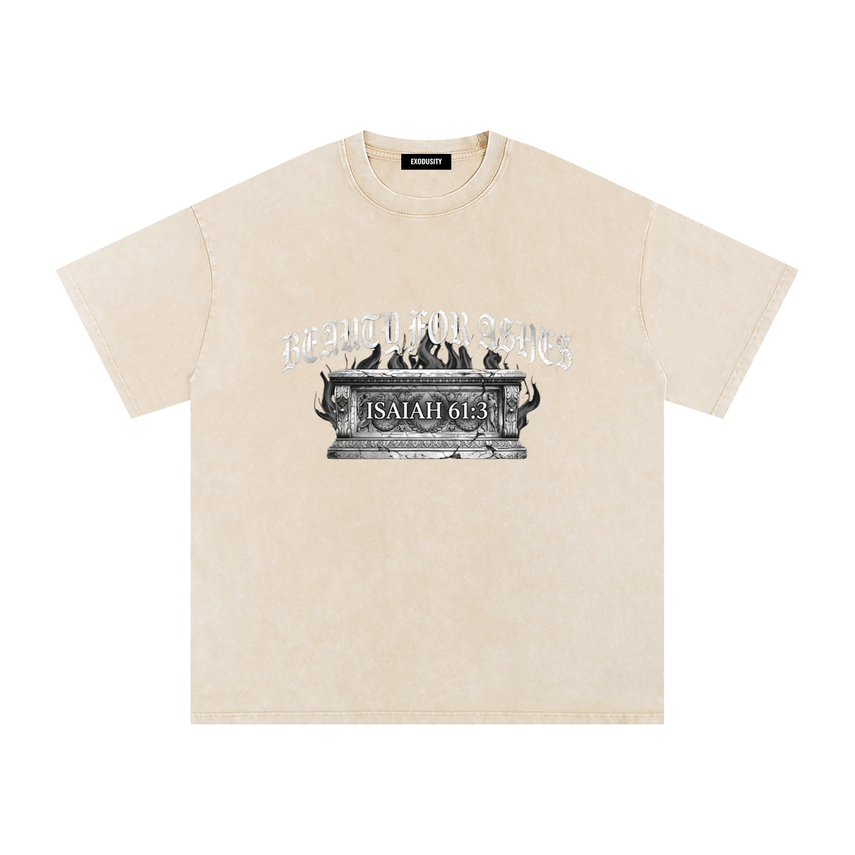 Snow Washed Oversized Cotton T-Shirt