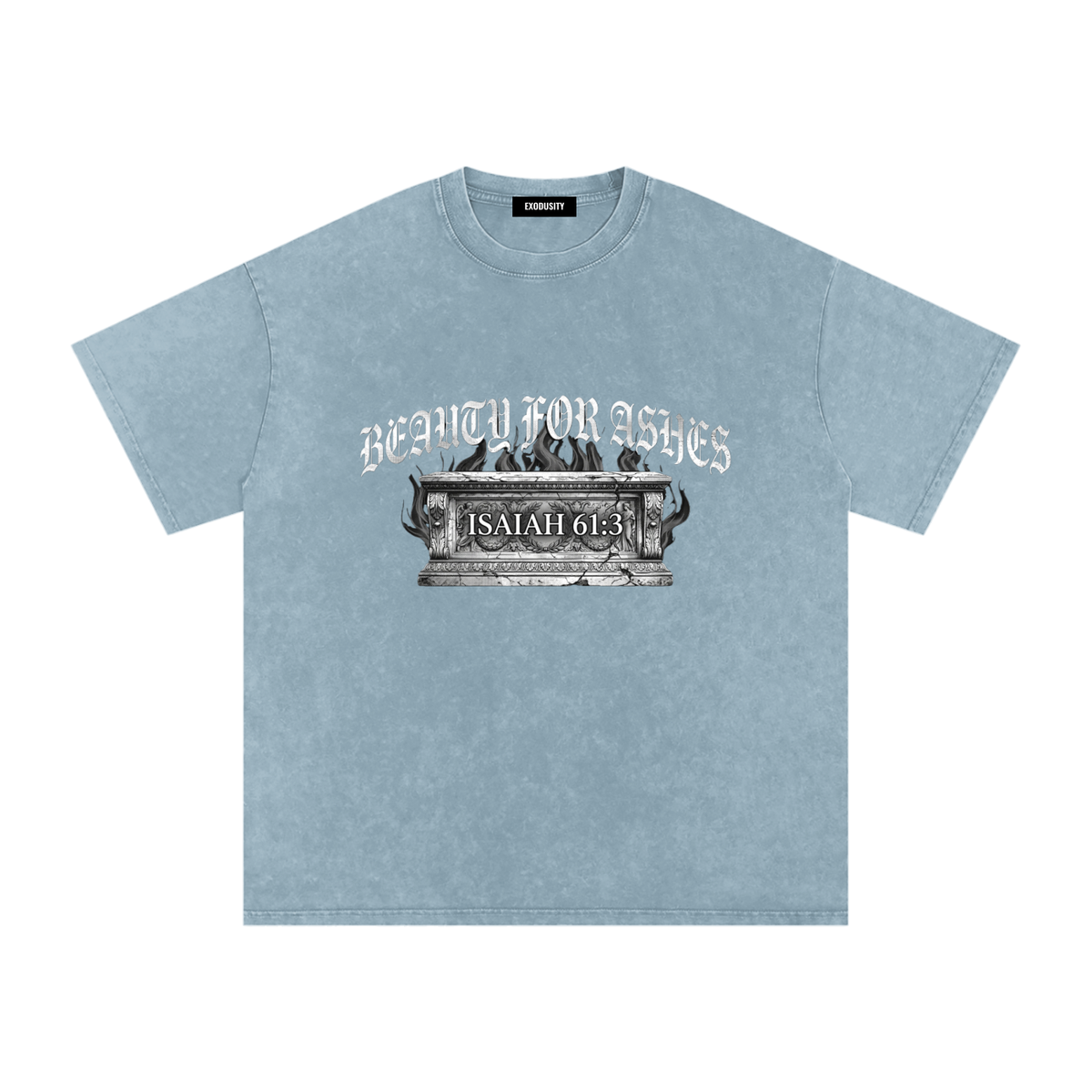 Snow Washed Oversized Cotton T-Shirt