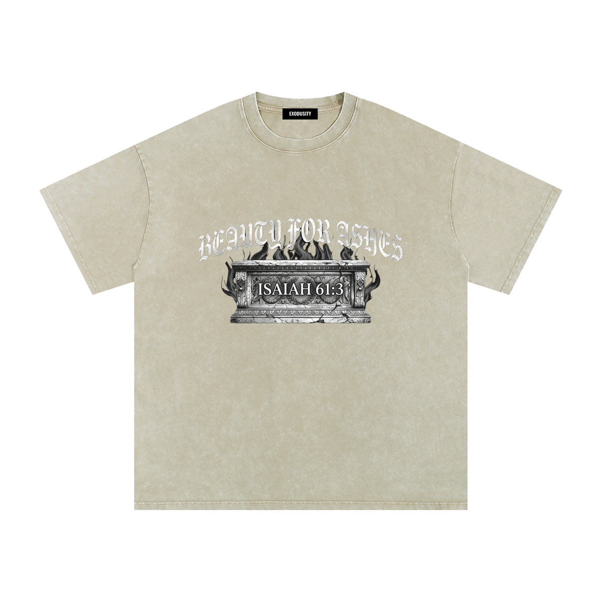 Snow Washed Oversized Cotton T-Shirt