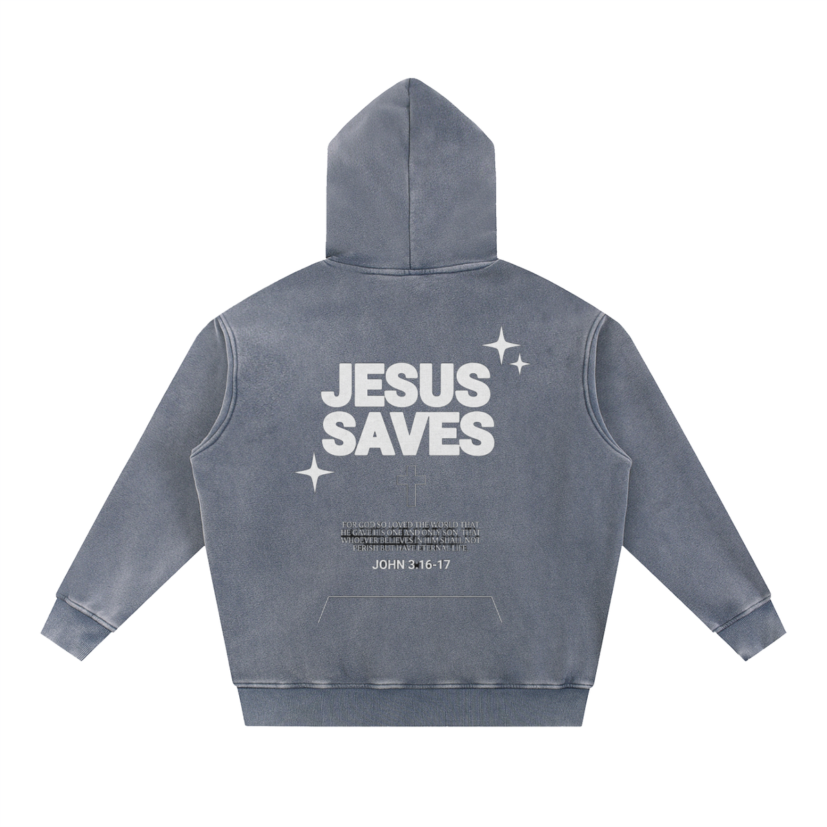 Snow Wash Fleece Oversize Hoodie