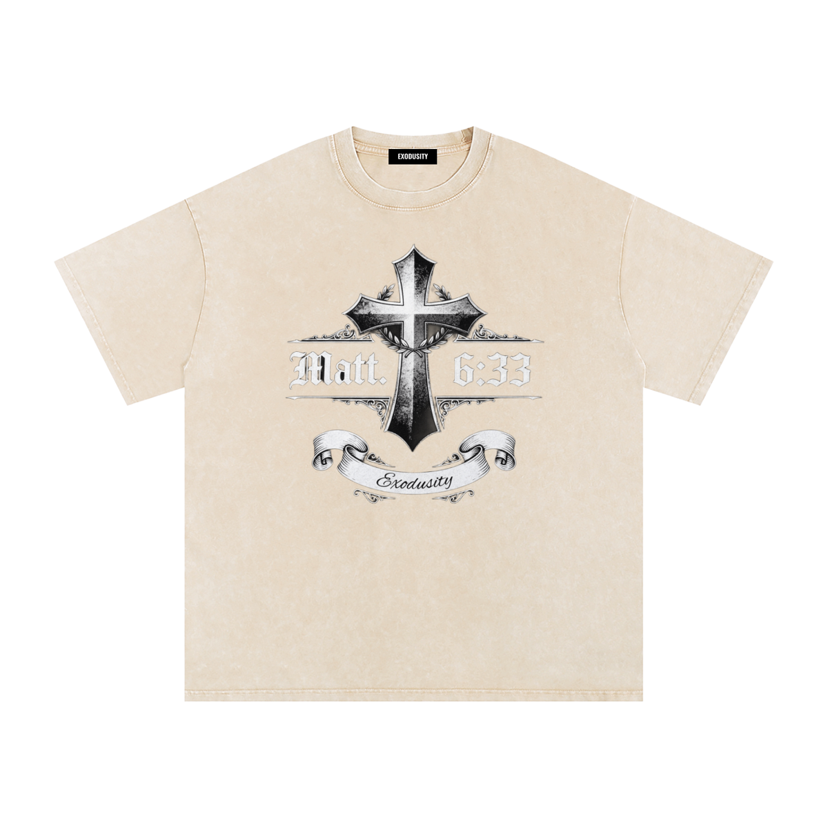 Snow Washed Oversized Cotton T-Shirt
