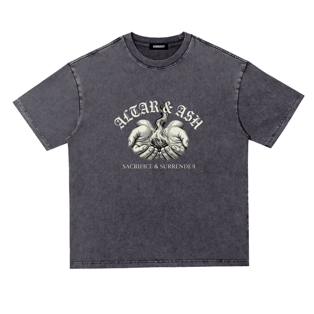 Snow Washed Heavyweight Oversize T-Shirt