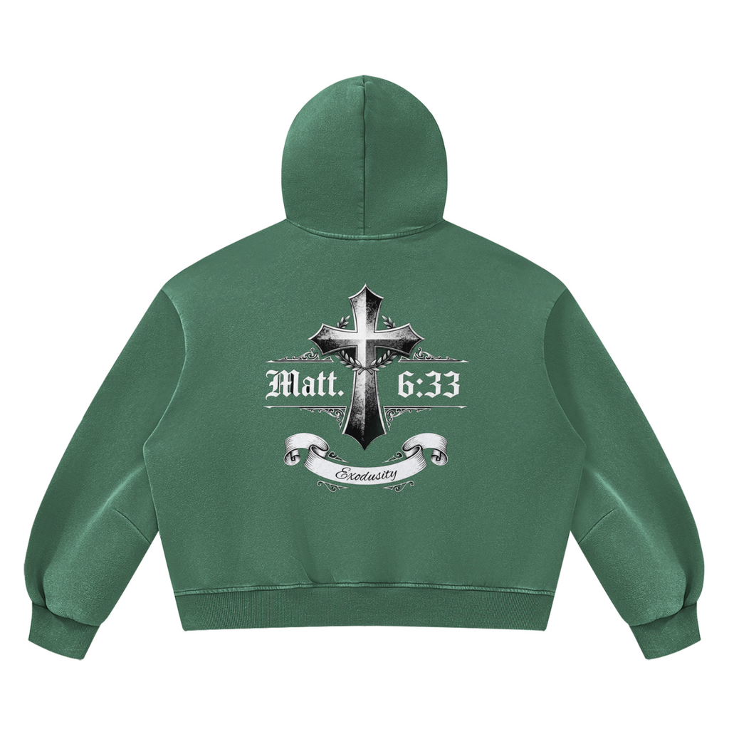 Unisex Vintage Wash Boxy Fleece Hoodie
