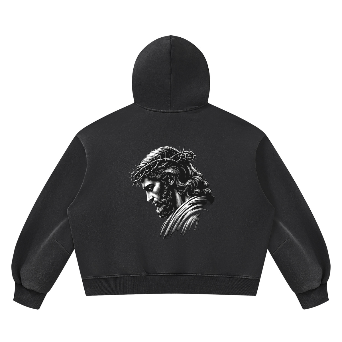 Unisex Vintage Wash Boxy Fleece Hoodie