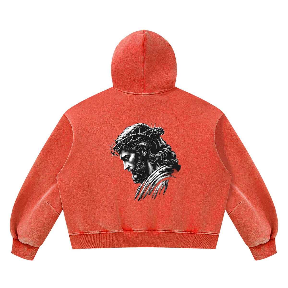 Unisex Vintage Wash Boxy Fleece Hoodie