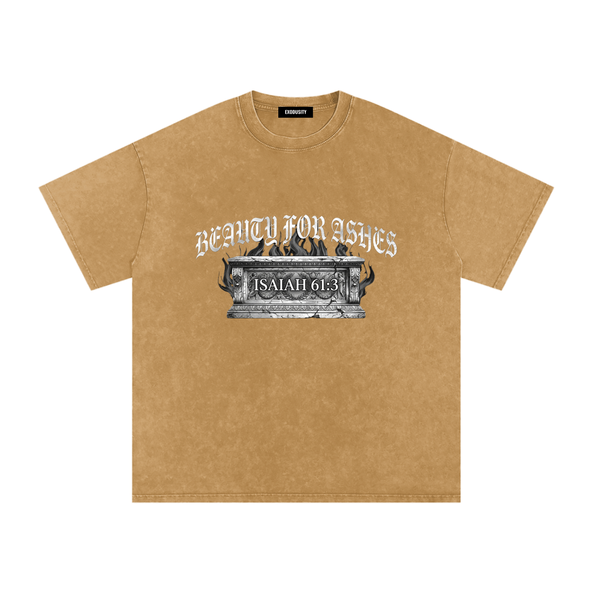 Snow Washed Oversized Cotton T-Shirt