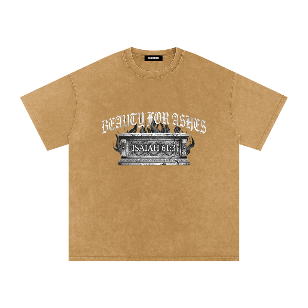 Snow Washed Oversized Cotton T-Shirt