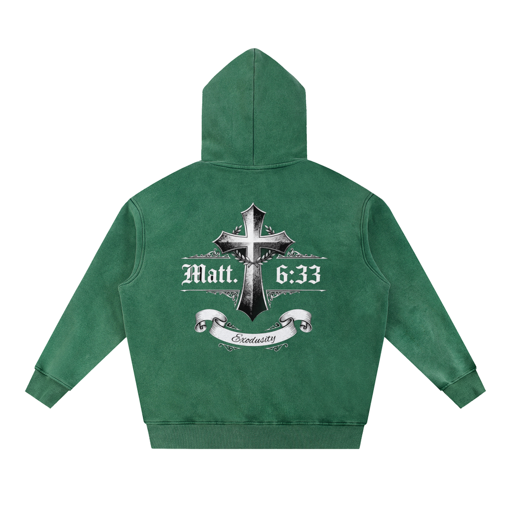 Snow Wash Fleece Oversize Hoodie