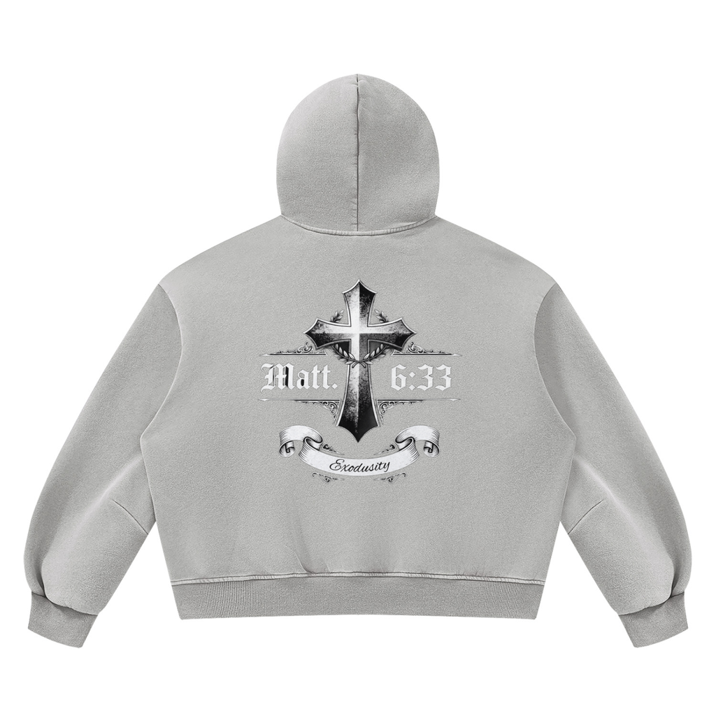 Unisex Vintage Wash Boxy Fleece Hoodie