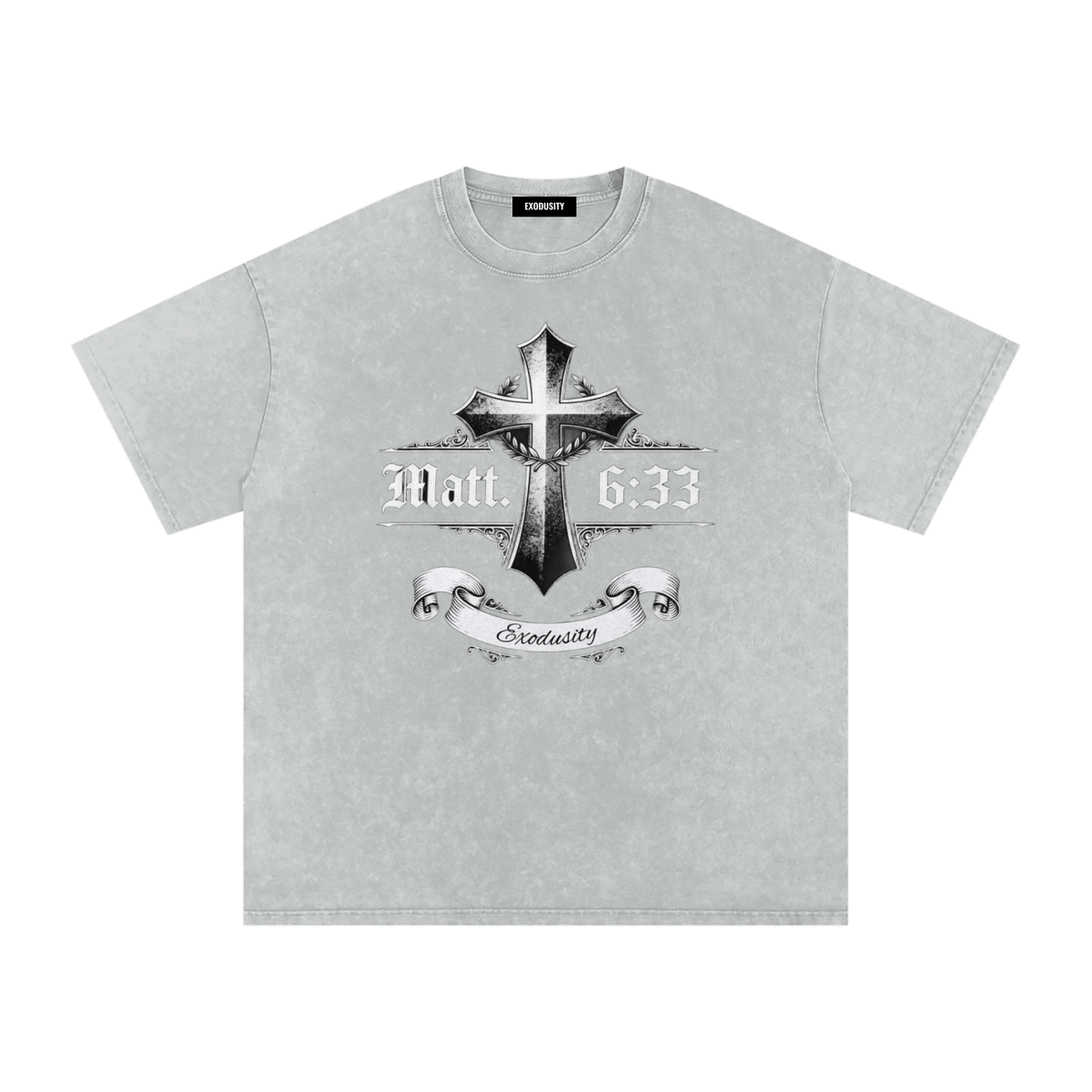 Snow Washed Oversized Cotton T-Shirt