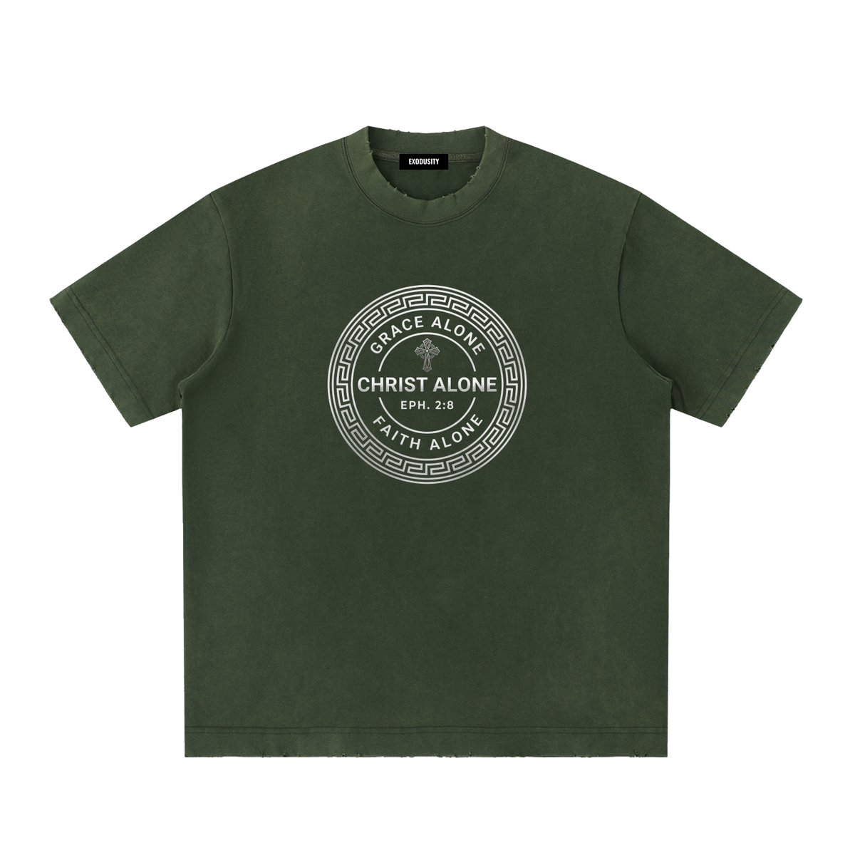 Heavyweight Vintage Washed Frayed T-Shirt