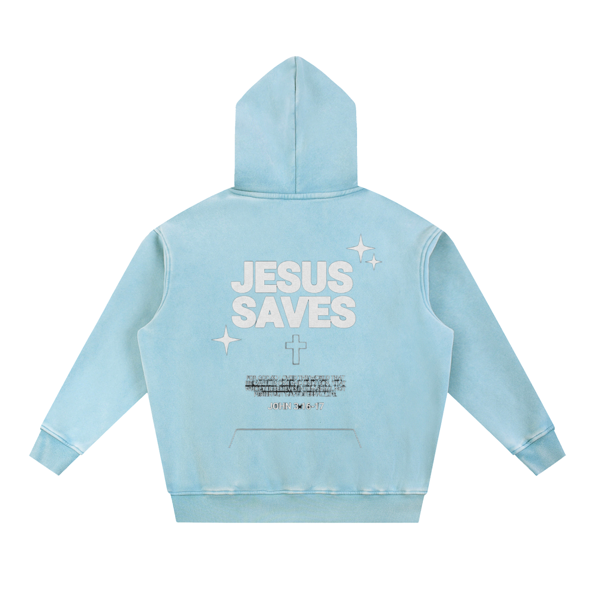 Snow Wash Fleece Oversize Hoodie