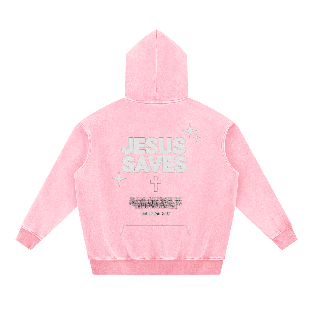 Snow Wash Fleece Oversize Hoodie