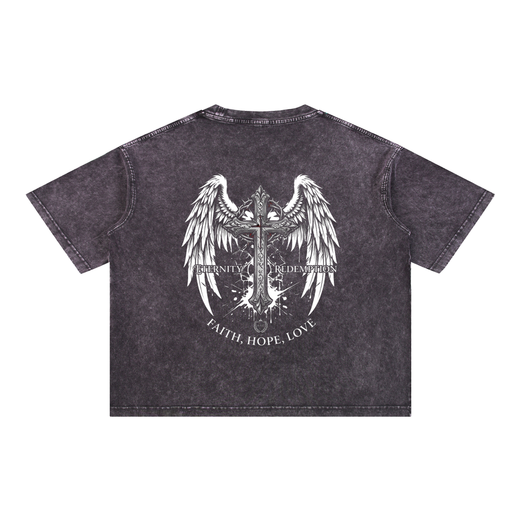 Mineral Wash Boxy Cotton T-Shirt
