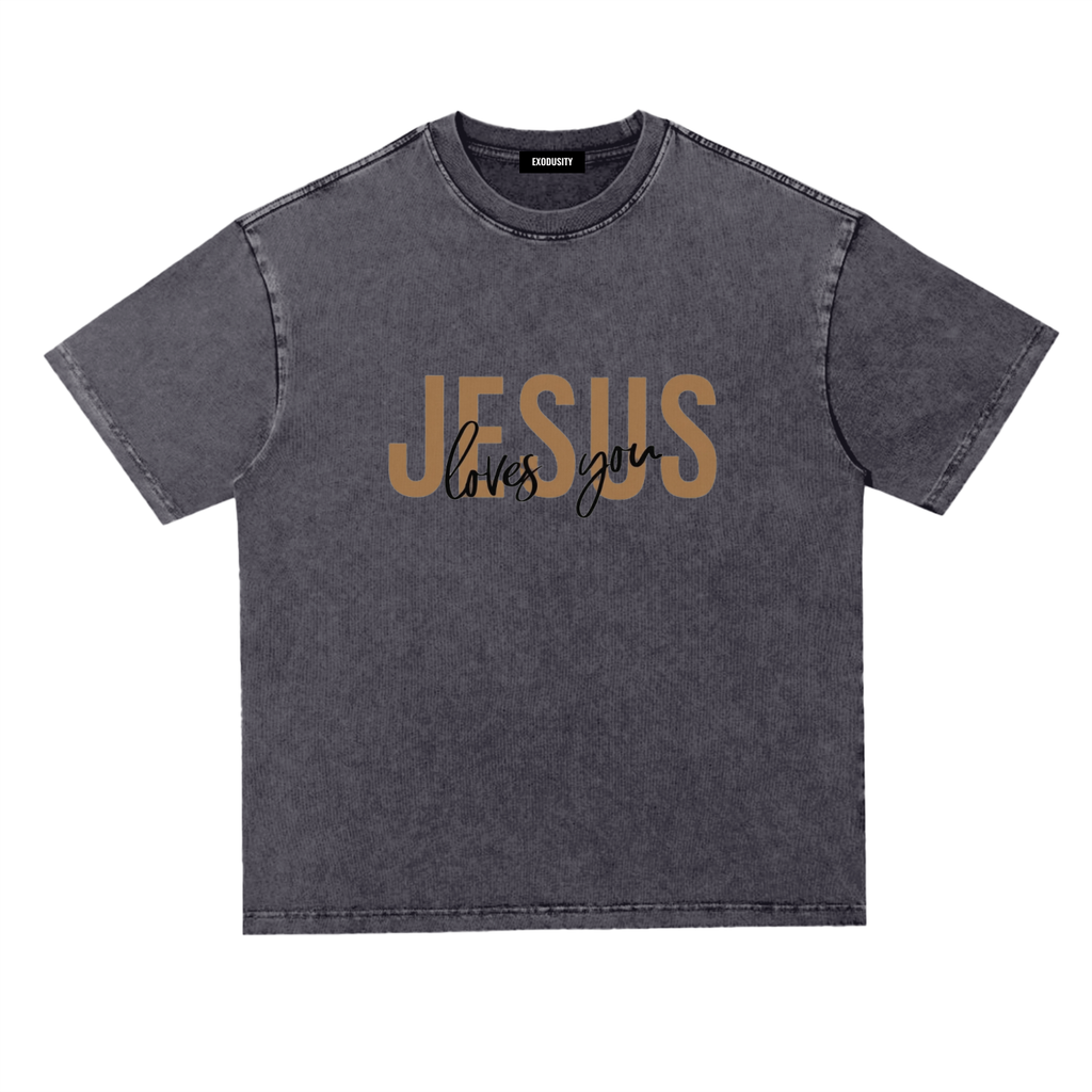 Snow Washed Heavyweight Oversize T-Shirt