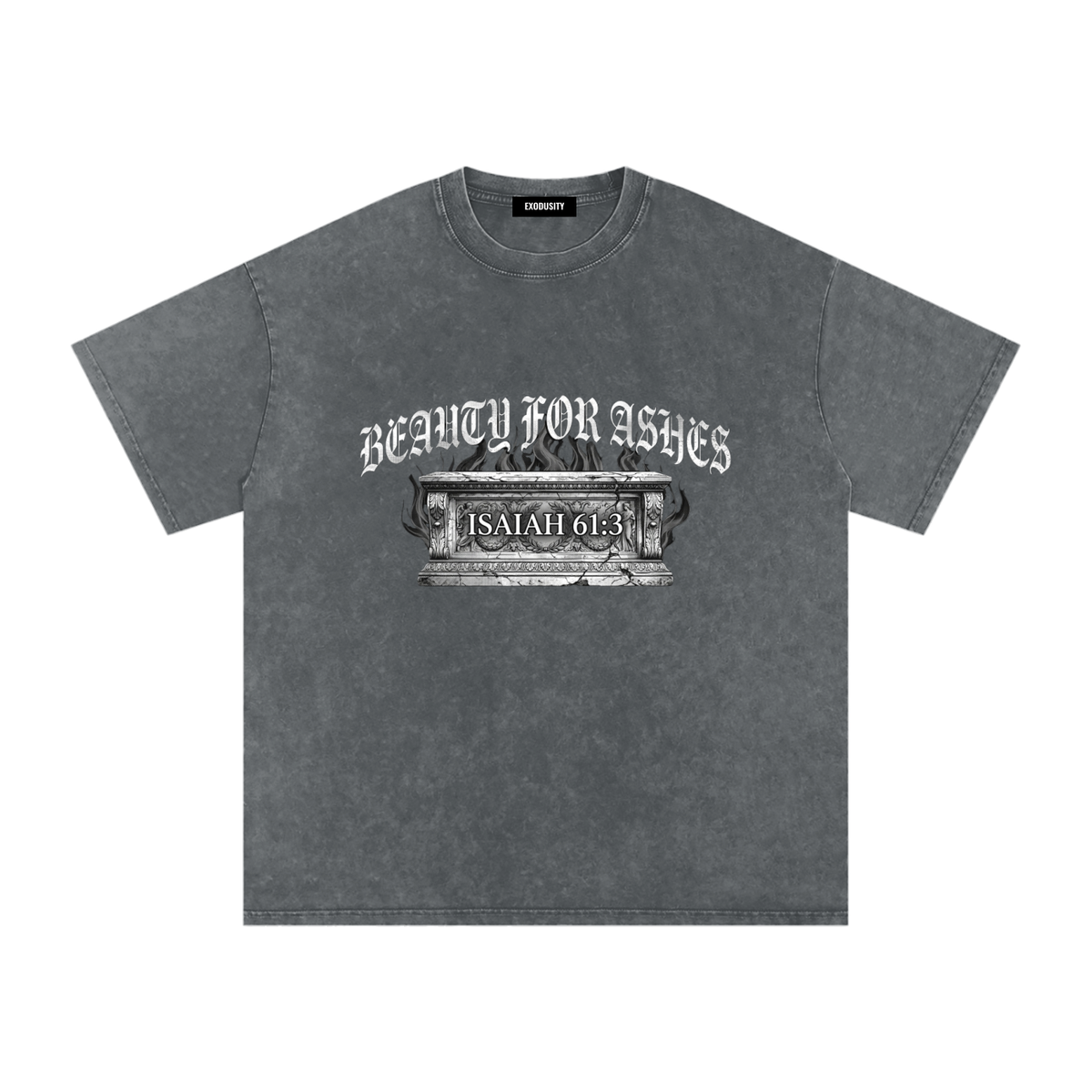 Snow Washed Oversized Cotton T-Shirt