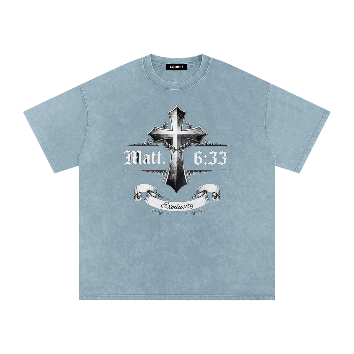 Snow Washed Oversized Cotton T-Shirt