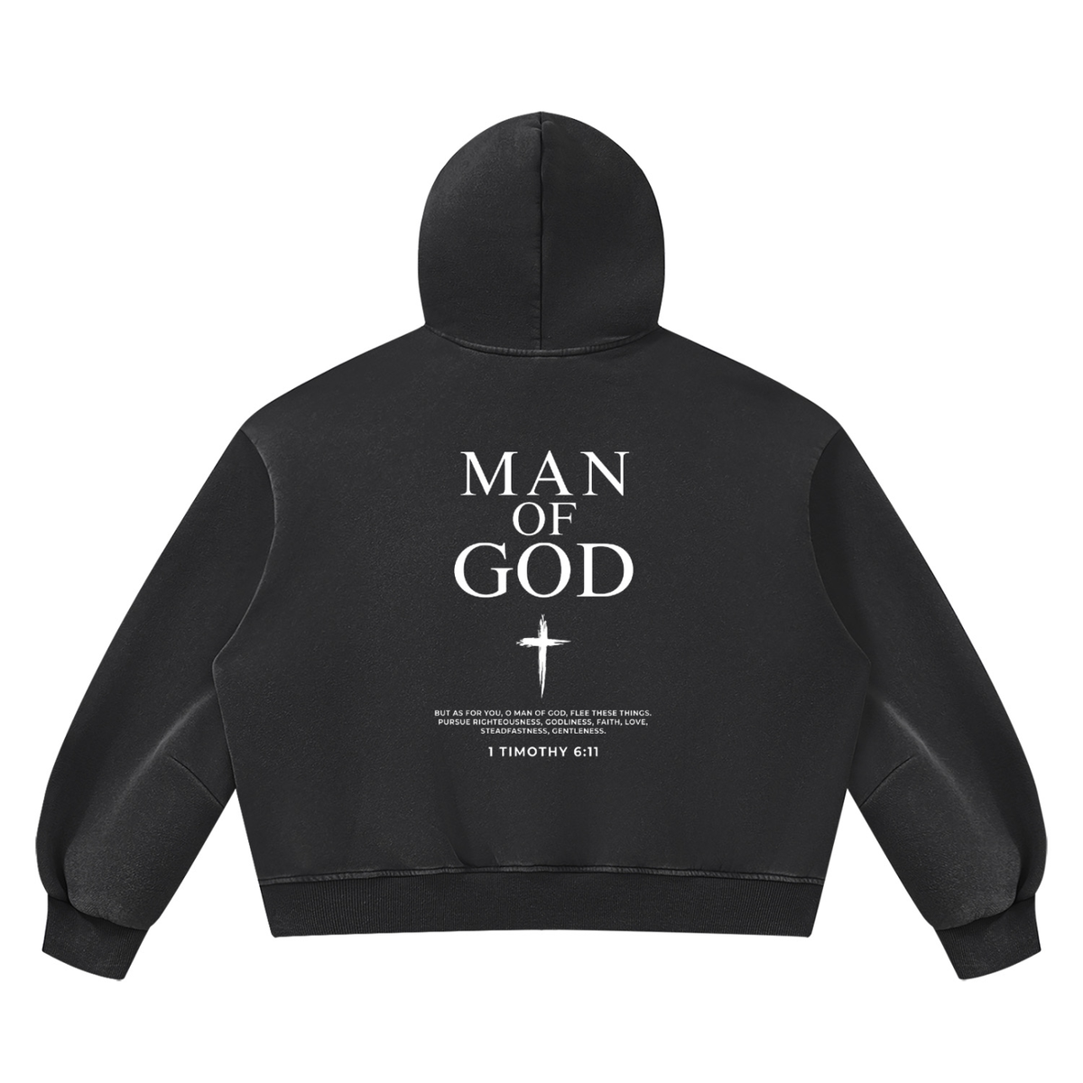 Unisex Vintage Wash Boxy Fleece Hoodie