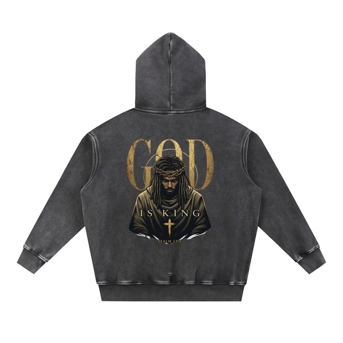 Snow Wash Fleece Oversize Hoodie