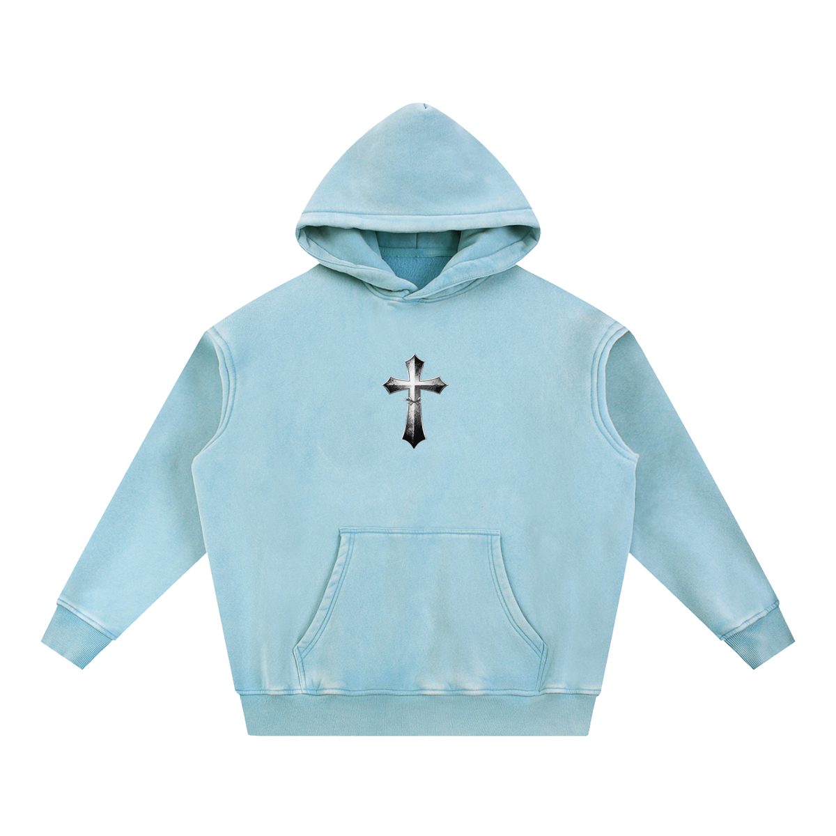 Snow Wash Fleece Oversize Hoodie