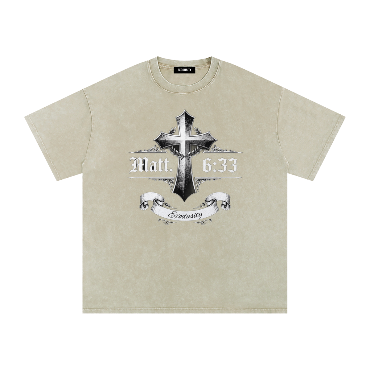 Snow Washed Oversized Cotton T-Shirt