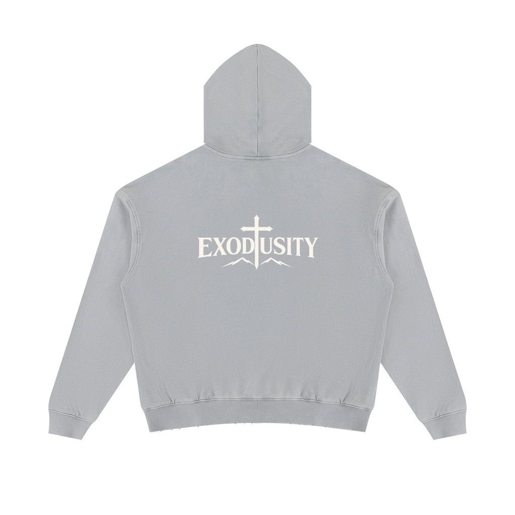 Unisex Mineral Wash Distressed Hoodie