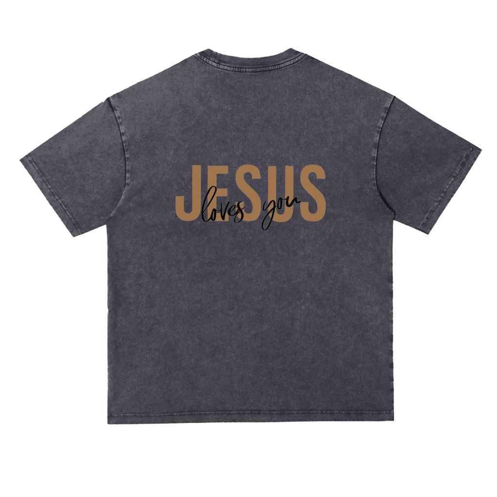 Snow Washed Heavyweight Oversize T-Shirt