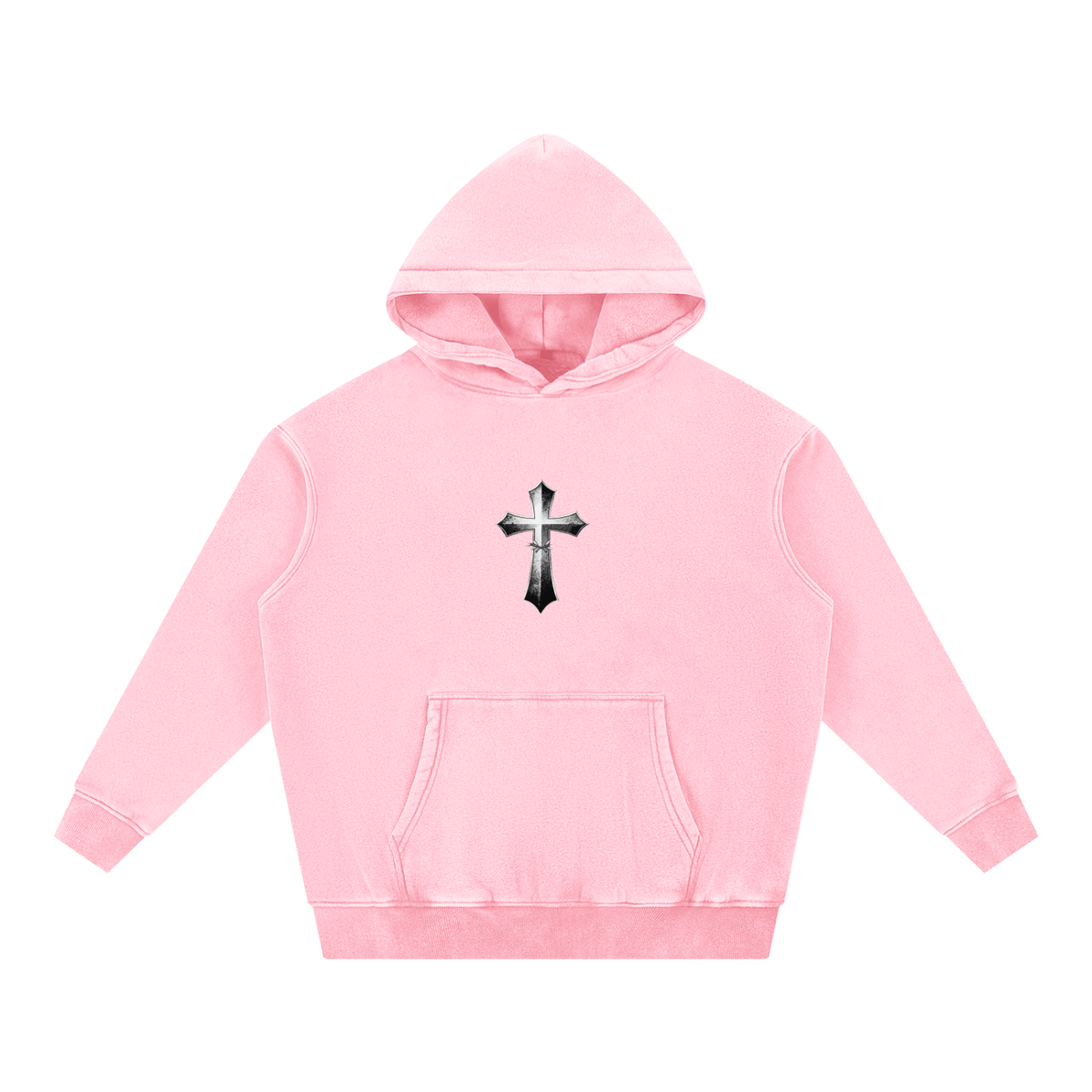Snow Wash Fleece Oversize Hoodie