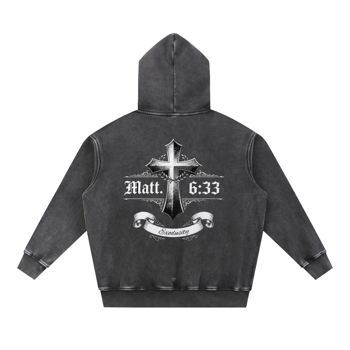 Snow Wash Fleece Oversize Hoodie