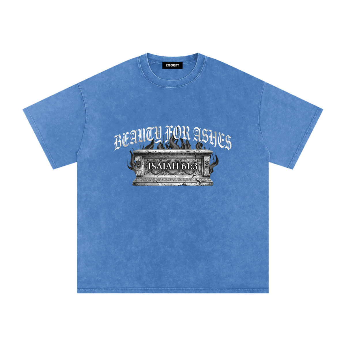 Snow Washed Oversized Cotton T-Shirt