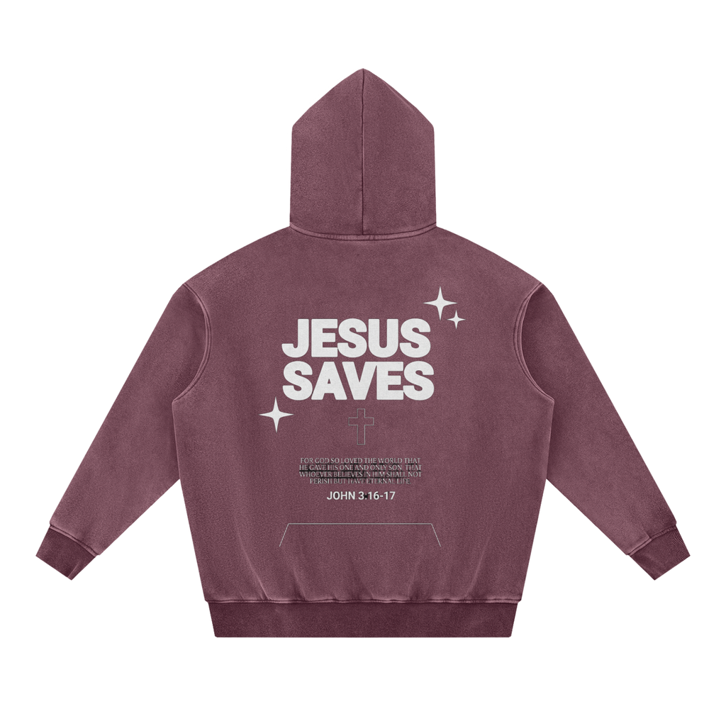 Snow Wash Fleece Oversize Hoodie
