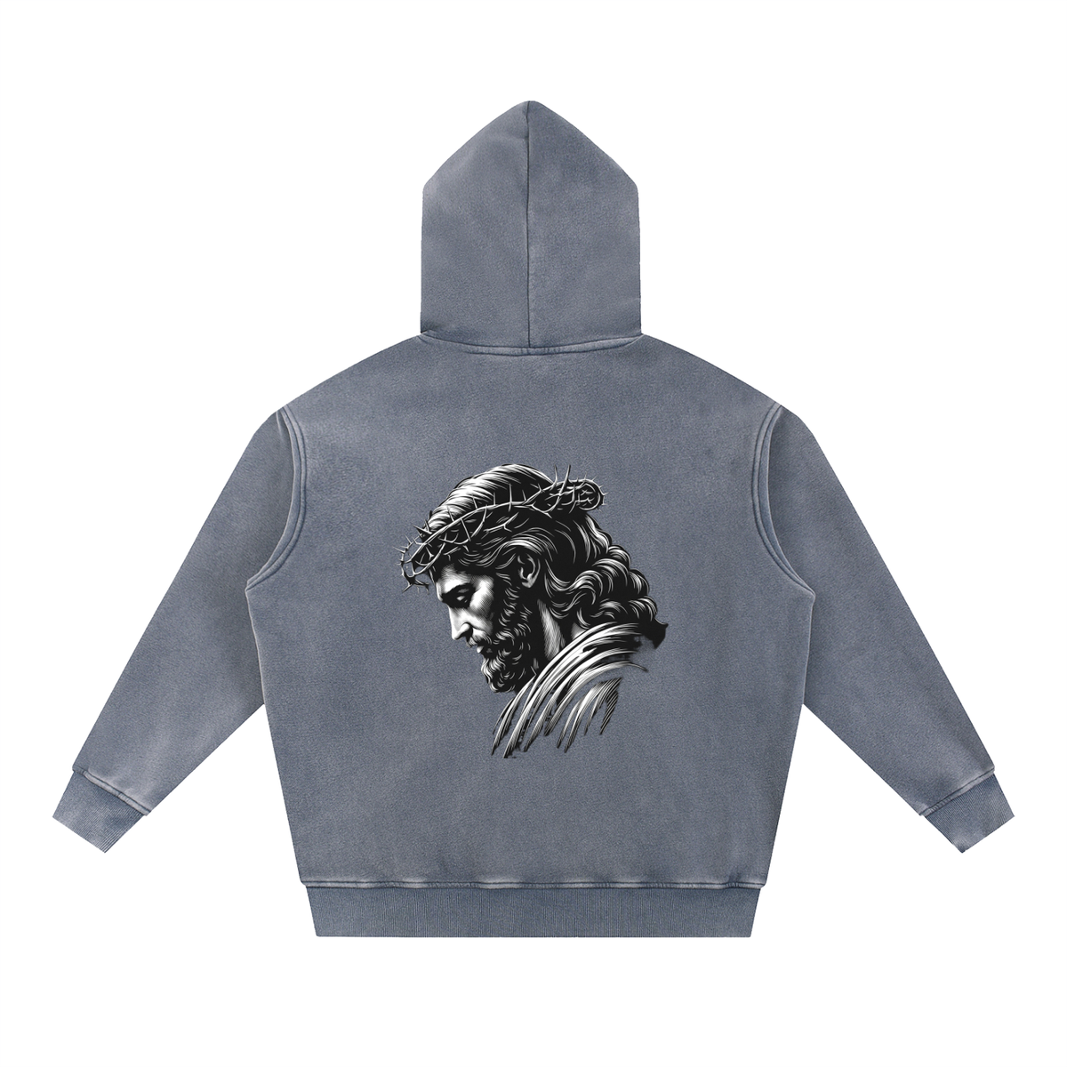 Snow Wash Fleece Oversize Hoodie