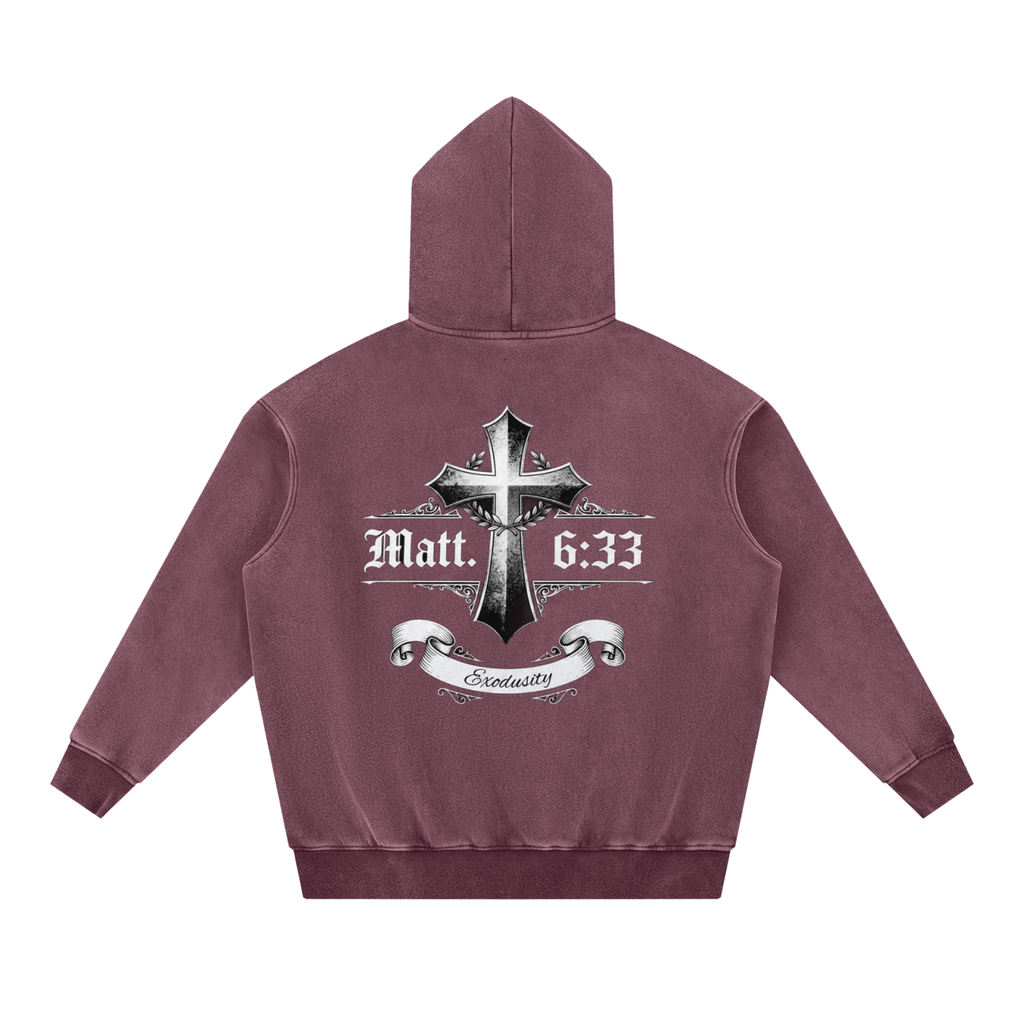 Snow Wash Fleece Oversize Hoodie