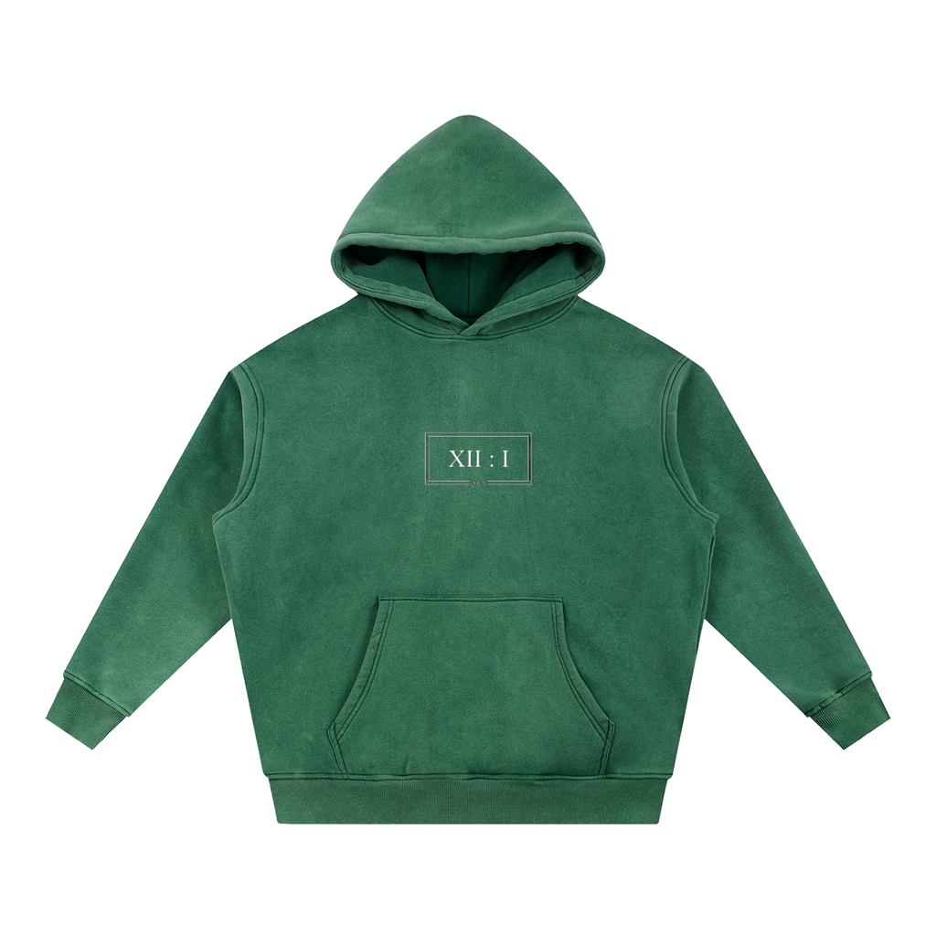 Snow Wash Oversized Fleece Hoodie | 355gsm Unisex Streetwear