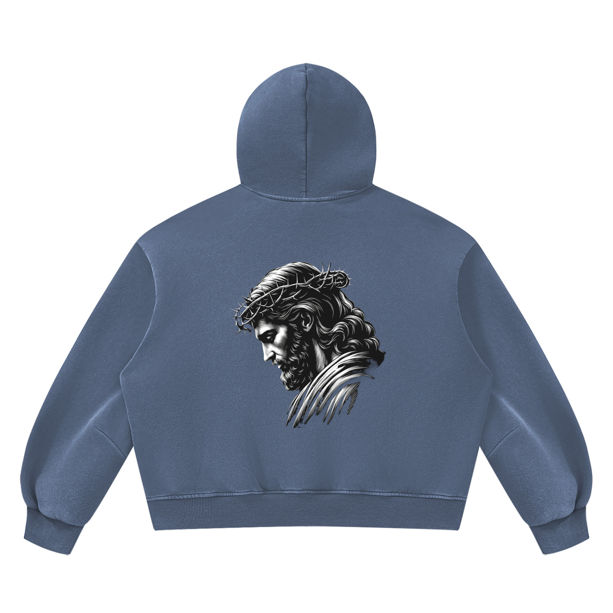 Unisex Vintage Wash Boxy Fleece Hoodie