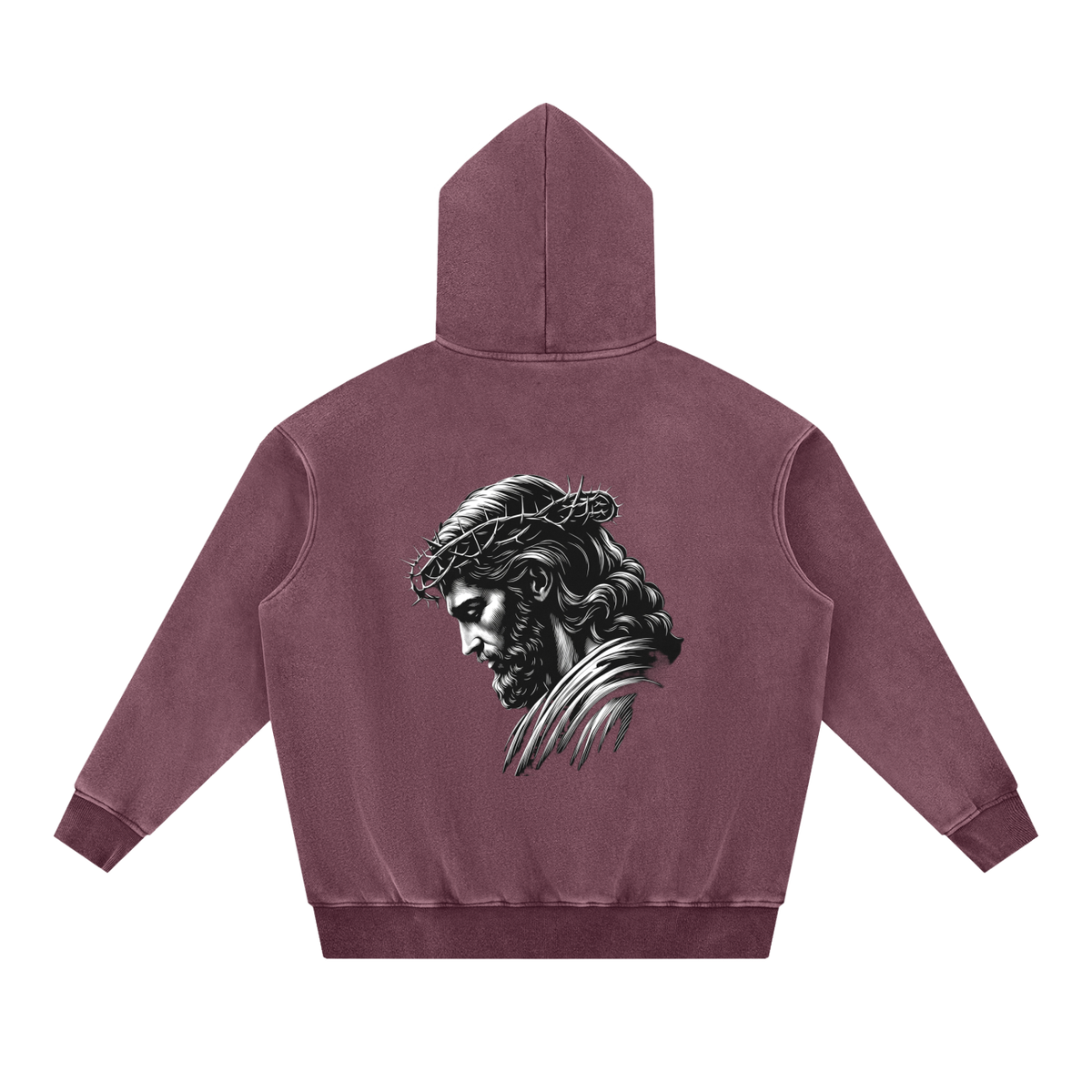 Snow Wash Fleece Oversize Hoodie
