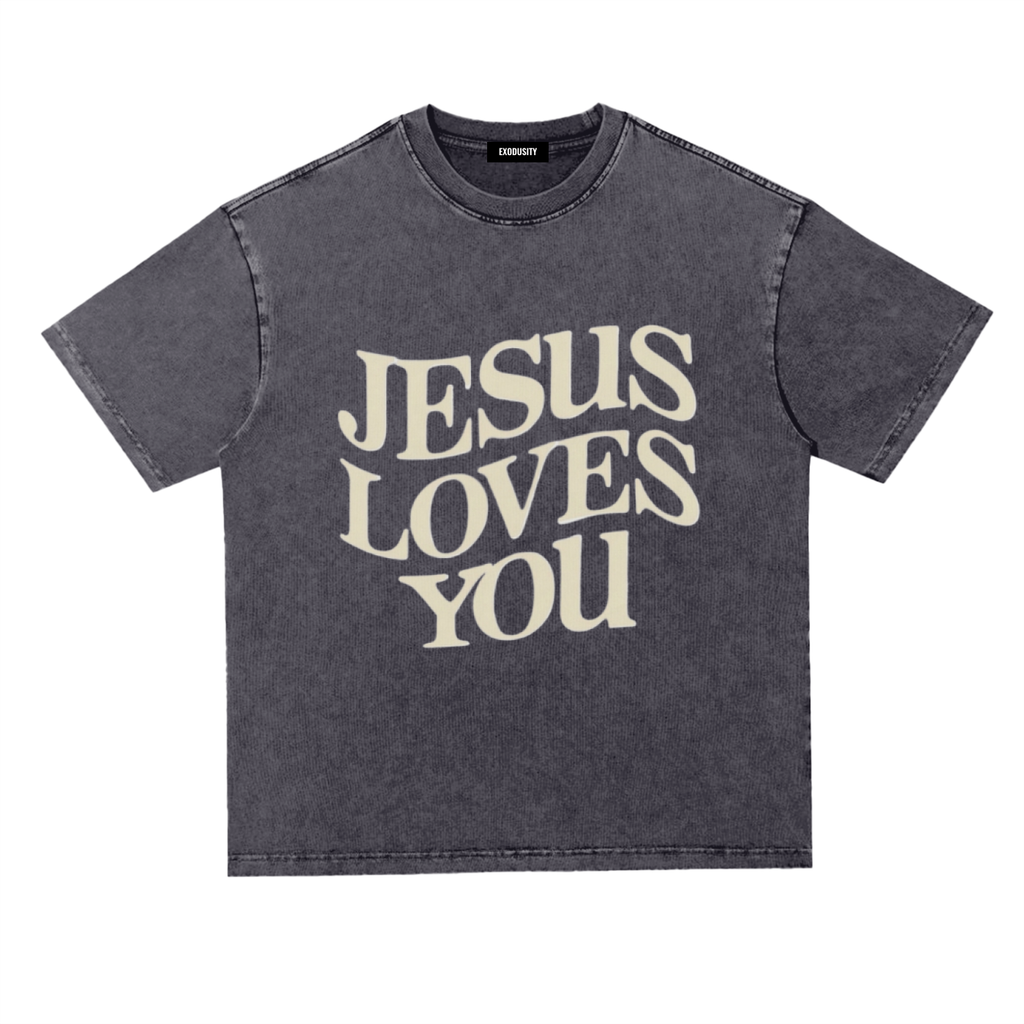 Snow Washed Heavyweight Oversize T-Shirt
