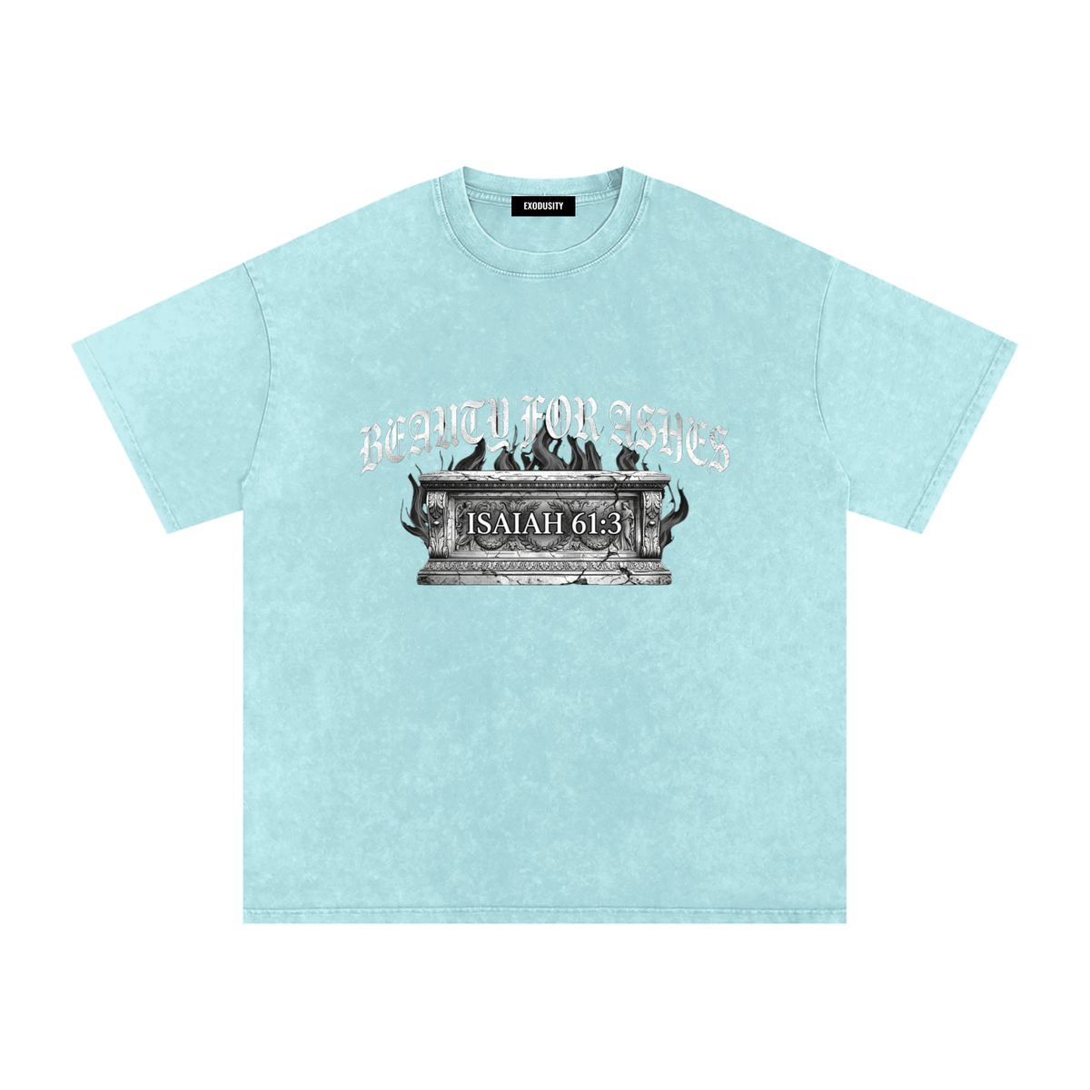 Snow Washed Oversized Cotton T-Shirt