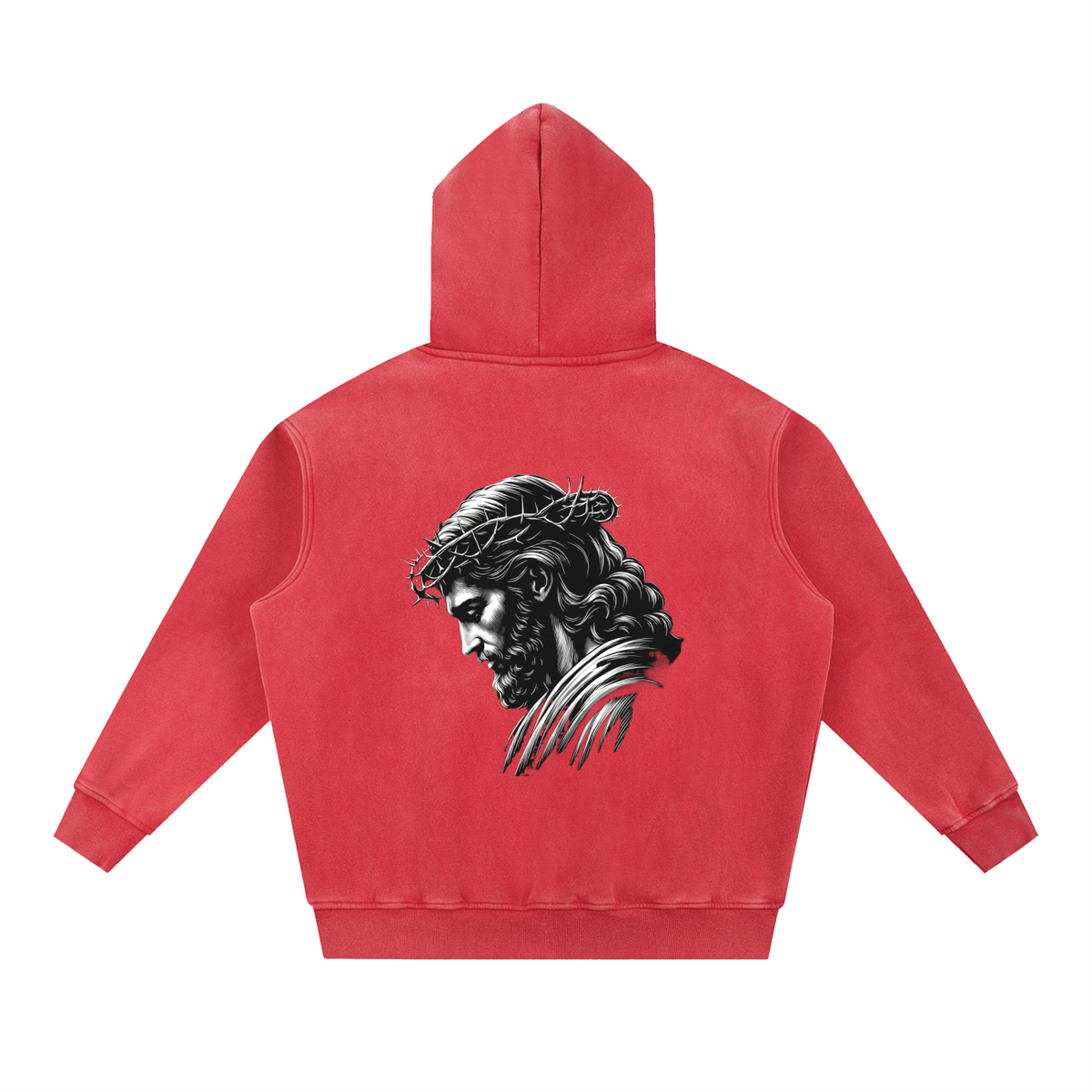 Snow Wash Fleece Oversize Hoodie