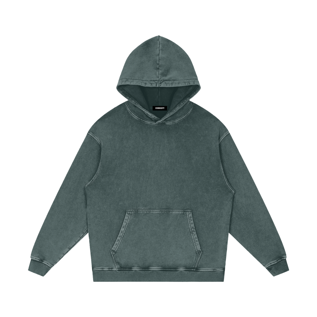 Snow Washed Loose Cotton Hoodie
