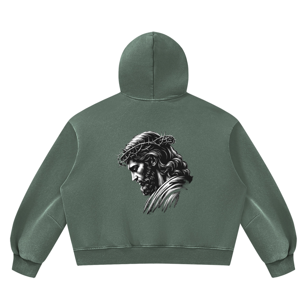 Unisex Vintage Wash Boxy Fleece Hoodie