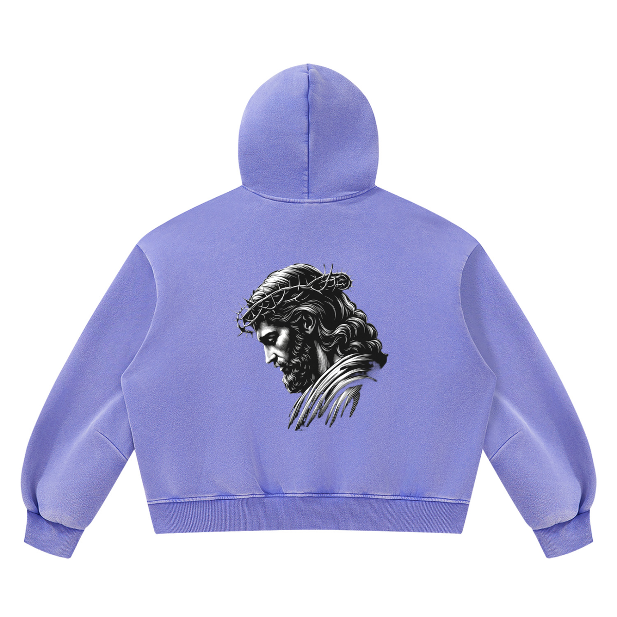 Unisex Vintage Wash Boxy Fleece Hoodie